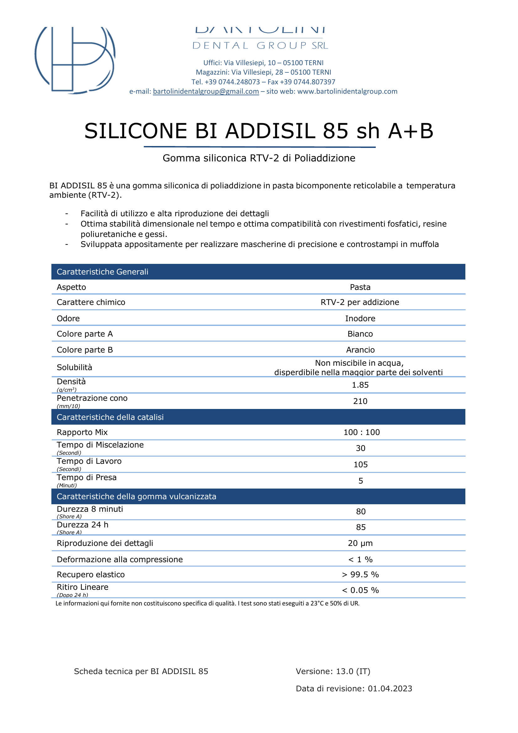 THUNDER-SIL-85-sh /Silicone per Mascherine e Controstampi A+B